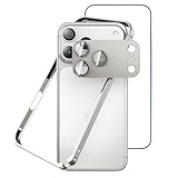 Eastcoo Metal Bumper Case for iPhone 17 Pro, Aluminum Frame Slim Case[Separate Metal Lens Protector] [HD Tempered Glass Screen Protector] [Hippocampal Buckle Design] Cover for iPhone 17 Pro 6.3 Inch