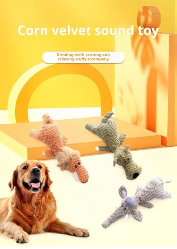 Juguete Mordible y Sonoro Elefante de Peluche para Perro miniatura 6