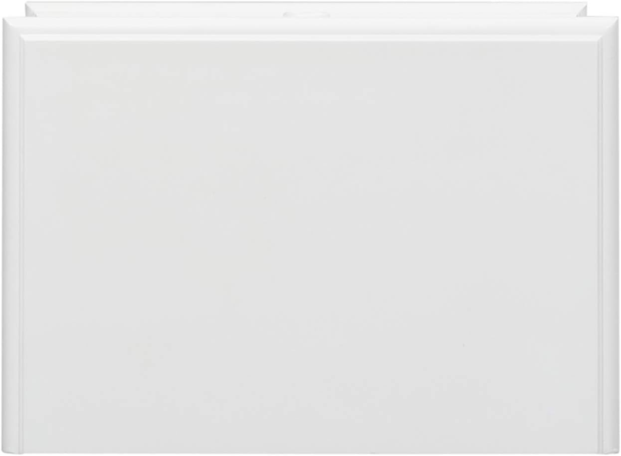 BOWERY HILL 2 Drawer Nightstand, 27" H x 24" W x 17" D, Poplar & Pine Wood with Oyster White Finish, Cottage Style, Felt-Lined Top Drawers, Louvered Panel Accents, Ideal for Bedroom Storage