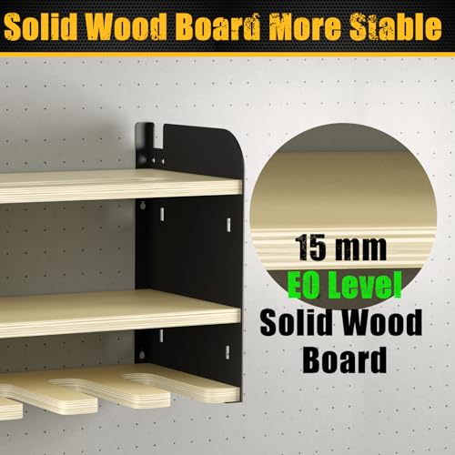 Alexhome Power Tool Organizer Wall Mount,Cordless Tool Organizer,Garage Organization Tool Storage Rack,3 Layers And 4 Drill Holder Power Tool Organizer,Fathers/Christmas Day Gifts For Men thumb #1