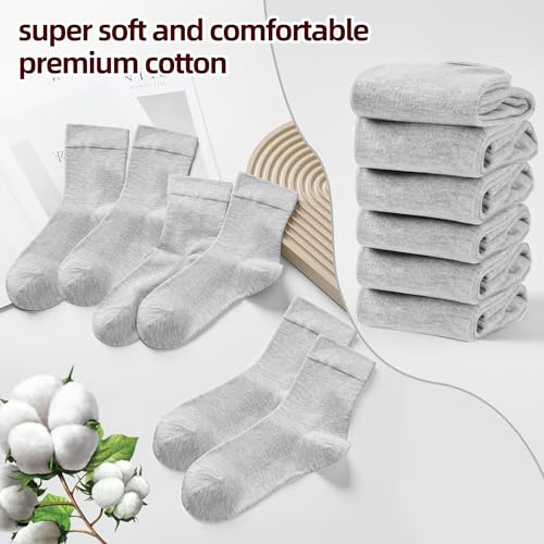 Image of Corlap Women's Thin Above Ankle Socks - 6Pairs Cotton Casual Bootie Dress Crew Socks