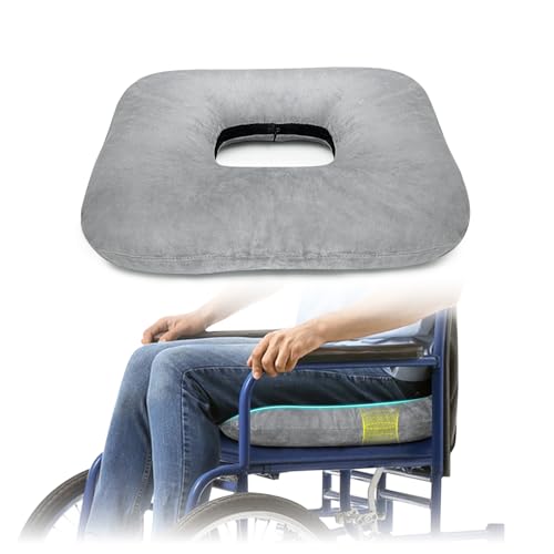 AOSSA Donut Pillow, Bed Sore Cushions for Butt Long Sitting & After Surgery, Wheelchair Pressure Relief Sacral Cushion, Medical Doughnut Pillow for Hemorrhoid, Tailbone Pain, Postpartum Seat Cushion