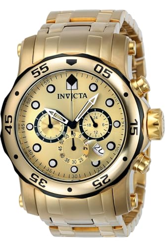 Invicta Men's 23670 Pro Diver Quartz Chronograph Gold Dial Watch