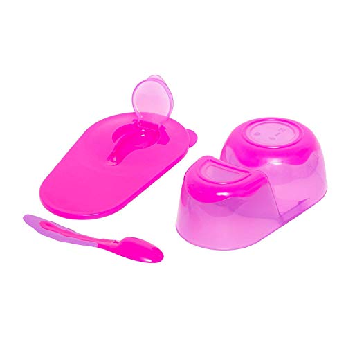 Image of BAYBEE Baby Feeding Set with Spoon & Lid | Safe & Baby-Friendly Bowl and Spoon for Babies | Lightweight & Easy to Use Feeding Essentials | Premium Quality Feeding Set for 6 to 12 Months(Dark Pink)