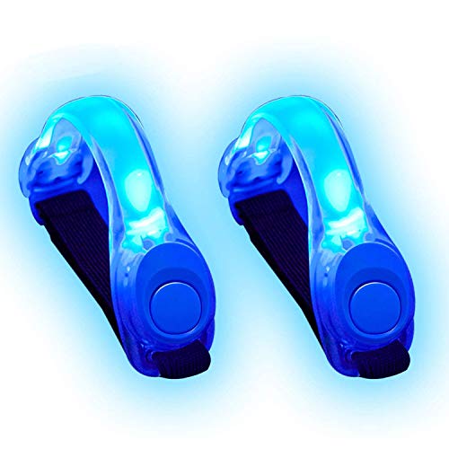 Alviller LED Armbänder, Reflective 4 Stuck LED Armband für Laufen und Joggen (2 Blau) Cover