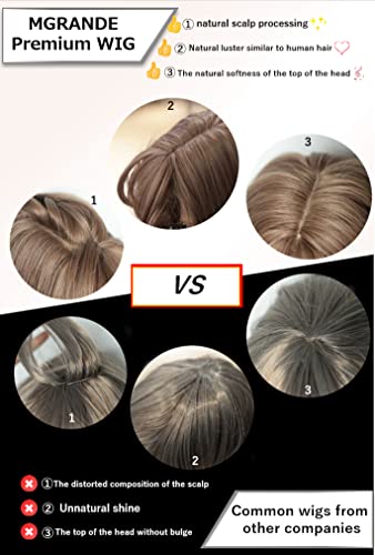 Mgrande Wig Premium Line 【 Active Top Stylist Produce 】 6 Items Set Inner Color Line Women's Original Wig Semi-Long Small Face Effect(Mix Beige Bob Dy33C #TOP6