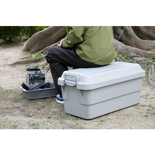 Amazon | TRUSCO(トラスコ) トランクカーゴ 収納ボックス 70L グレー