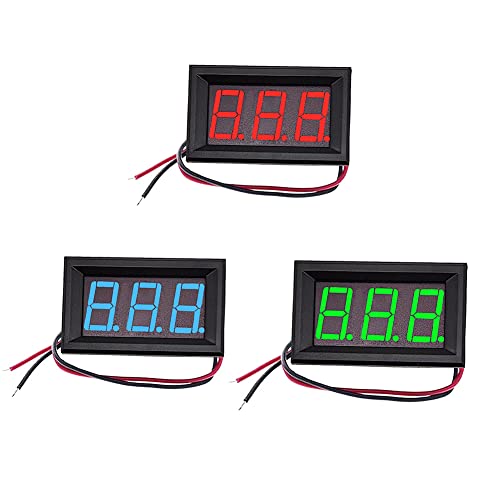 Image of 0.56 Inch Two-Wire Digital Voltage Display 3 Bits DC 4.5-30V LED Voltmeter Waterproof Display Voltage Tester Meter with Plastic Shell (Blue, 8 Pack)