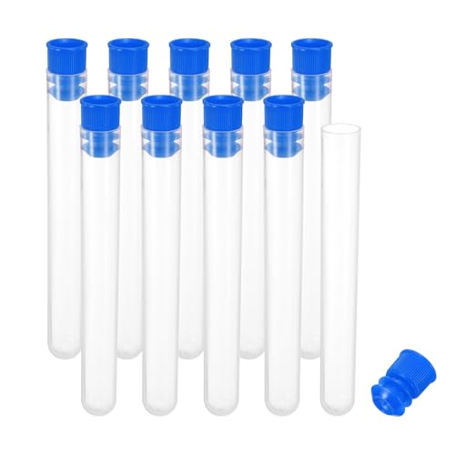 Image of PATIKIL 4 inch Length Plastic Sewing Needle Storage Holder, 10 Pcs Portable Matte Embroidery Needle Pin Toothpick Storage Tubes Case for Craft Knitting, Blue