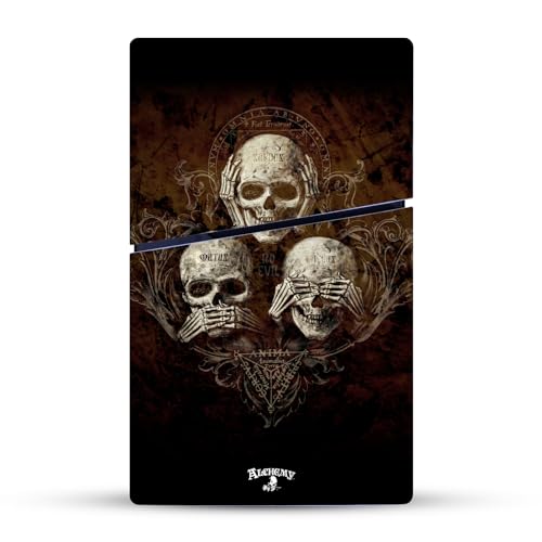 Skin PS5 Slim Alchemy Gothic en vinyle de qualité supérieure édition trois crânes - 2