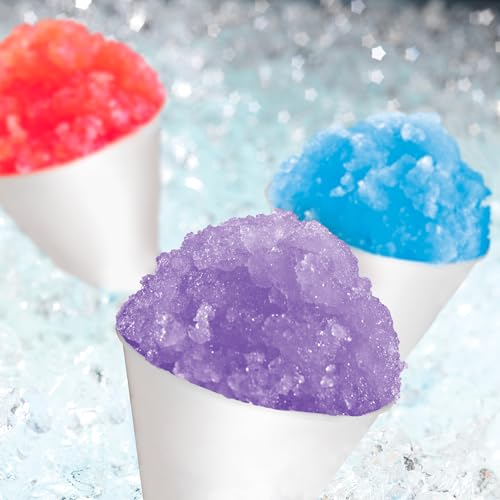 Nostalgia Kool-Aid Snow Cone Syrup Party Kit, Shaved Ice, Comes With Straws, Cups, Spoons, Flavors Of Tropical Punch, Grape, Blue Raspberry, Fun For Kids, Celebrations, Gifting, Multicolor