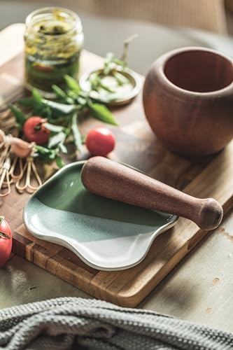 Image of Ceramic Spoon Rest for Stove Top, Cooking Spoon Holder,Utensil Rest | Heat-Resistant Spatula Holder for Kitchen Counter , Coffee Spoon Rest, Coffee Bar Accessories, Modern Farmhouse kitchen Decor