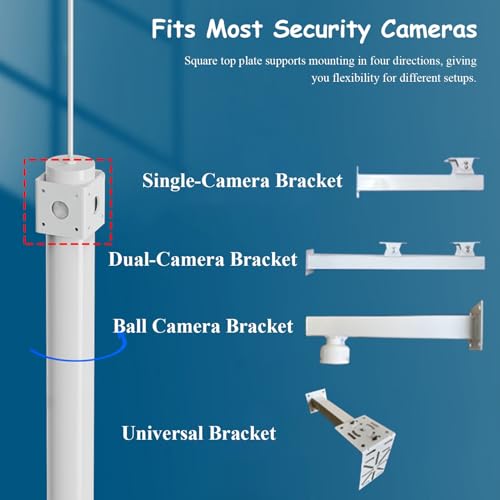 Support caméra de sécurité autoportant avec fixation stable au sol - 5