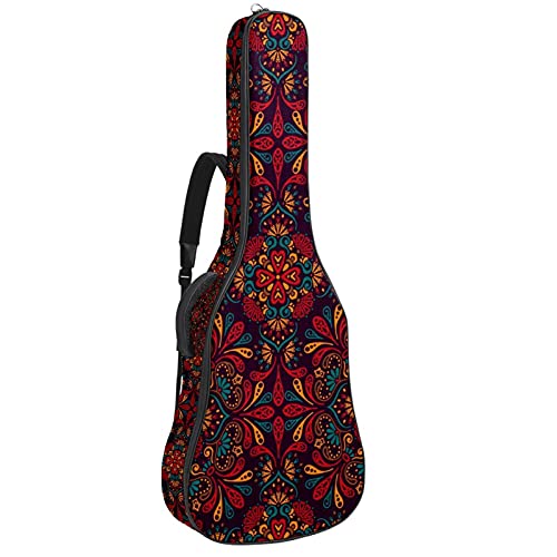 Sac à dos pour guitare avec bandoulière réglable protection rouge de 106 cm