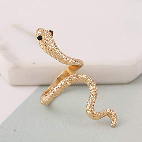 Caiyao Vivid 3D Snake Rings Simple Open Ring Adjustable Personality Animal Jewelry for Women Girls2