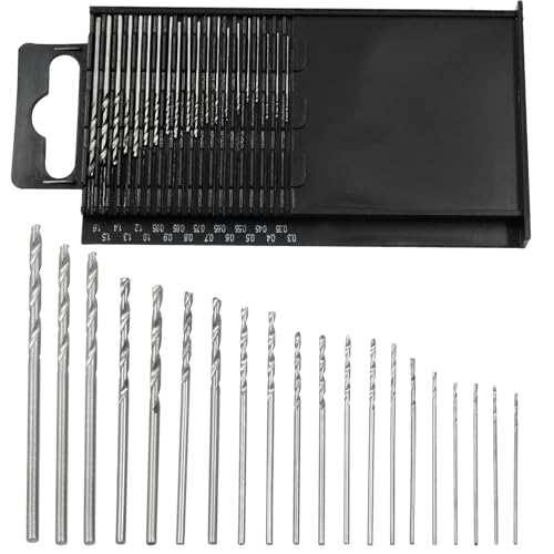 Biaungdo 20 Pcs Mini Micro Drill Bit Set