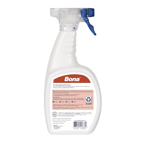 Image of Bona Hardwood Floor Cleaner Spray - 32 fl oz - Cedar Wood Scent - Refillable - Residue-Free Floor Cleaning Solution for Wood Floors
