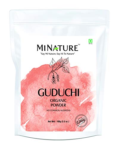 USDA Organic Guduchi Powder by mi Nature(Giloy Powder)| (Tinospora Cordifolia) | Supports Healthy Digestion | Immunity Booster| Indian GIloy Powder | 100g (3.5 oz) | Resealable Zip Lock Pouch
