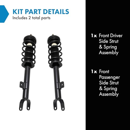 Image of TRQ Front Strut and Spring Assembly Set Loaded Pre-Assembled | For 11-19 Chrysler 300 S V6 3.6L RWD 11-19 300 Touring V6 3.6L RWD 11-17 C 2011 Dodge Challenger