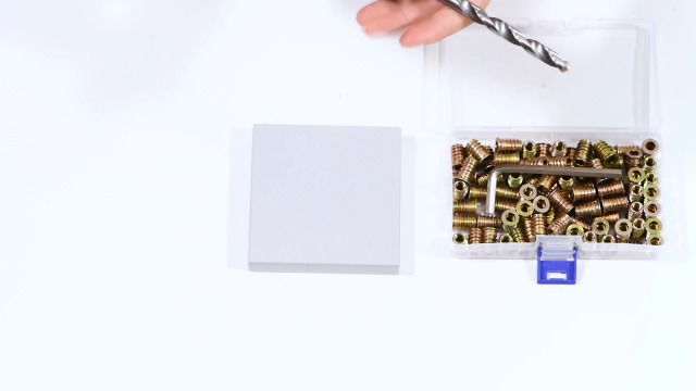 PGMJ 80 Pcs Wood Plugs for Screw Holes - 1/4 "- 20 Metal Threaded Studs Assortment Hex Socket Drive Nut Inserts, Bolt Fastener Connector for Wood Threading Kit (1/4"-20x15mm)