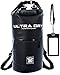 Sac étanche Ultra Sec, Sac avec Sac étanche pour téléphone, Poche Avant zippée et Longue bandoulière réglable Incluse, Parfait pour Kayak/Bateau/canoë/Camping/Rafting/Natation/pêche 10 l Noir