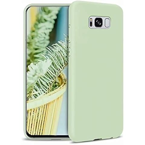 NiaCoCo Compatible with Samsung Galaxy S8 Case Ultra Thin Anti Shockproof Cover PC Silicone Scratch Protective Phone Case for Samsung Galaxy S8 Phone Shell-Green Cover