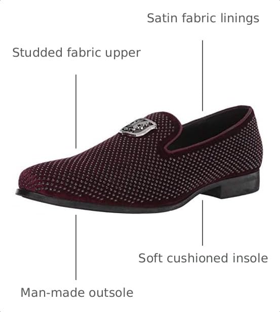 Image of Stacy Adams Men's Swagger Studded Ornament Slip-on Driving Style Loafer