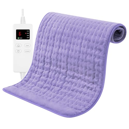 NBKLS Heating Pad for Back, Large Heating Pads for Body Muscle Pain Cramps Relief, 6 Heat Settings Machine Washable Electric Heating Pad, Birthday Christmas Gifts for Women Mom