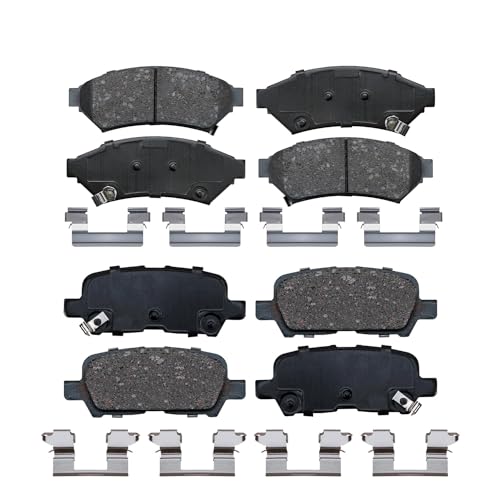 Image of Detroit Axle - Brake Pads for 2004 Pontiac Grand Prix Ceramic Brake Pads | w /Hardware Front and Rear Replacement