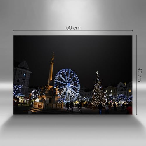 Image sur Toile Marché de Noël Souvenir d'Hiver Nostalgique