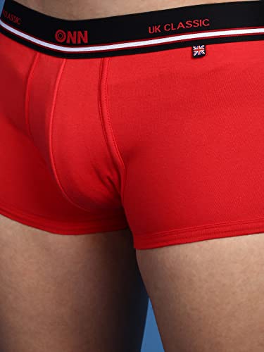 Image of ONN UK Classic Men's Combed Cotton Mini Trunk with Feather Touch Ultra Soft Waistband (Pack of 2)