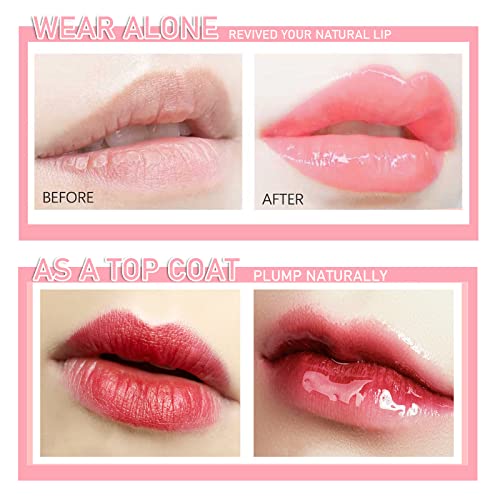 Nobeka 2 Pcs Plumping Lip Glow Oil(Cherry), Clear Tinted Lip Gloss Set, Moisturize Nourish And Enhance Your Lips With A Natural Long-Lasting Shine - Perfect For Any Occasion #TOP3