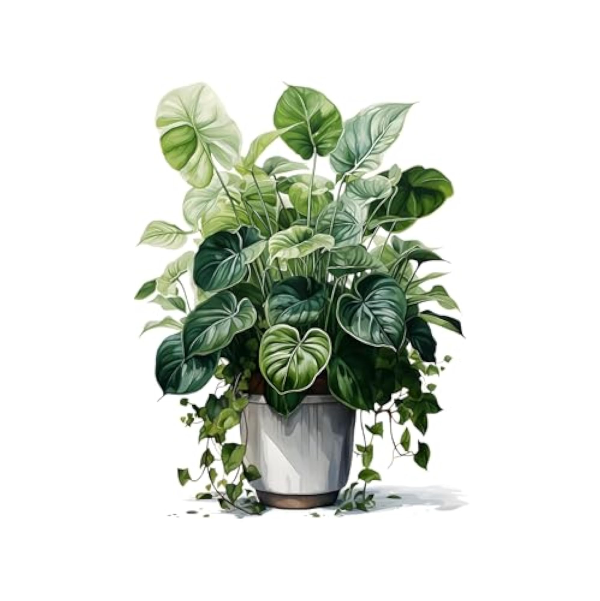 Artificial Green Potted Plant, Decorative Indoor Faux Plant