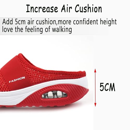 Diabetic Air-Cushion Slip-On Walking Shoes, Women's Orthopedic Sneakers, Casual Platform Mesh Sandals4