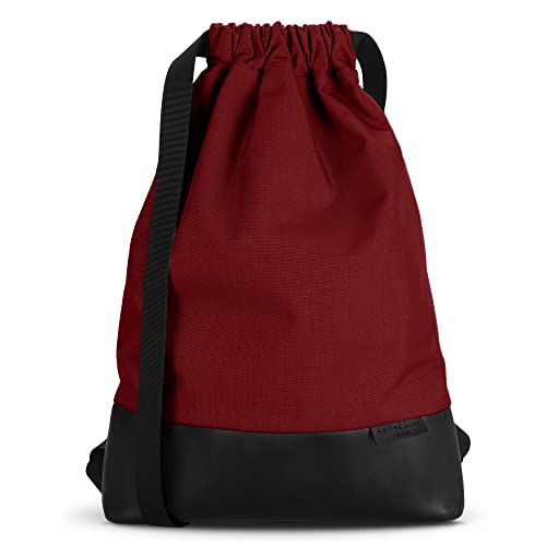Adore June Daypack Teo - Borsa di sicurezza moderna con cerniera, realizzata a mano in Europa, rosso bordeaux, Taglia unica