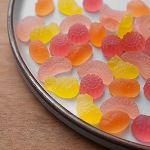 JEALOUS SWEETS Mango Melon Pineapple Grapefruit Gummy Tropical Wonder (1 x 125g Share Bag) VEGAN Gluten & Dairy Free Gummies. Tasty Natural Fruit Chewy Treats. No Artificial Colour, Gelatine Free Gums