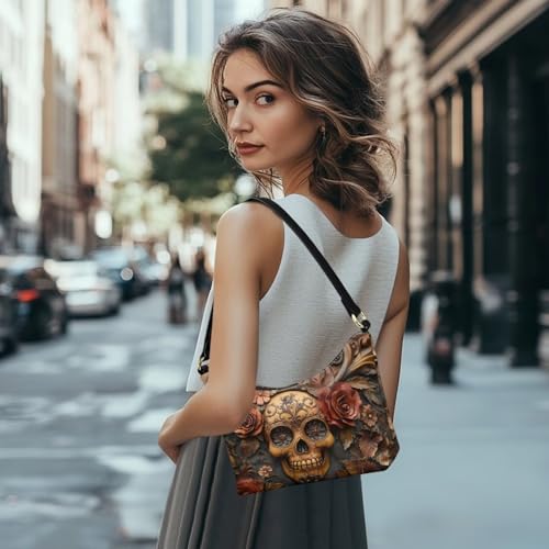 Lotusorchid Shoulder Bags Handbags, PU Leather Women's Underarm Bag Shoulder Bag for Work Travel Shopping2