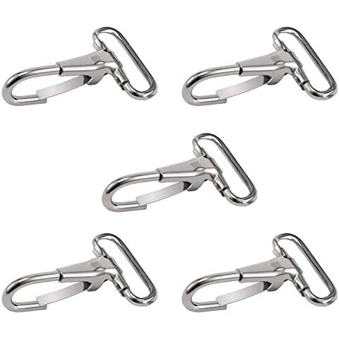 Amadget 5 Pcs Stainless Steel Bimini Strap Snaps Hooks for 1" Straps, Bimini Top Boat top Cover