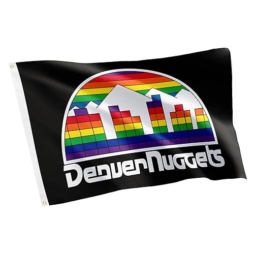 Desert Cactus Denver Nuggets Flag NBA 100% Polyester Indoor Outdoor 3x5 feet National Basketball Association Team Flags (Design J)