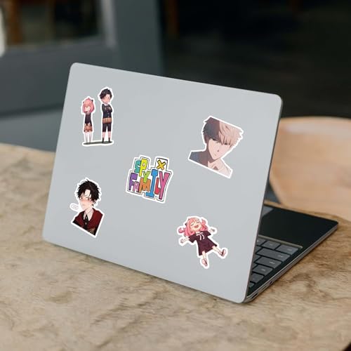 Image of 50+PCS Anime Spy X Family Stickers - Waterproof Vinyl Stickers for Laptop, Phone, Guitar & More | Anya, Loid, Yor, Fun Anime Collection