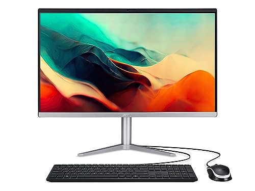 Acer Aspire C24-1300 PC Tout-en-Un (Ryzen 3 7320U, 8 Go, 512 Go SSD, écran Full HD de 24", Clavier et Souris sans Fil, Windows 11, Noir)