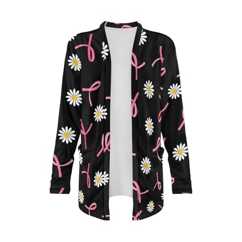 Image of Women's Lightweight Cardigans with Pockets Trendy Long Sleeve Open Front Cardigan Casual Tops Jackets Fall Oufits S-2XL