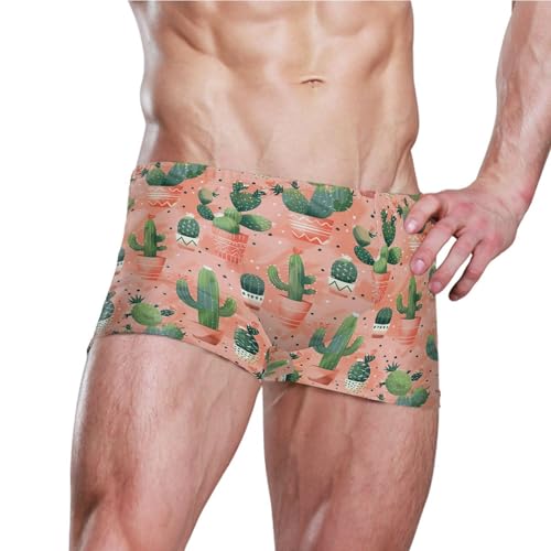 Cactus Mens Swim Trunk Swimwear Bathing Suit Swim Brief Square Leg Board Short S B04035703