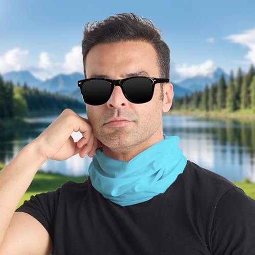 Geometric Stripe Pattern Cooling Neck Gaiter Face Mask Lightweight Sun Protection Bandana Multifunctional Outdoor Headwear4
