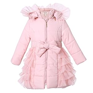 Richie House Girls’ Padding Jacket with Ruffled Mesh RH1395 Size 3-14Y