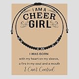 KUIYAI Cheer Girl Bracelet avec code morse « I Am A Cheer Girl », 0.2