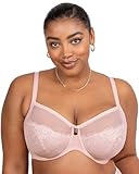 Curvy Couture Damen Bügel Spitze BH, Rote Rose, 70FF