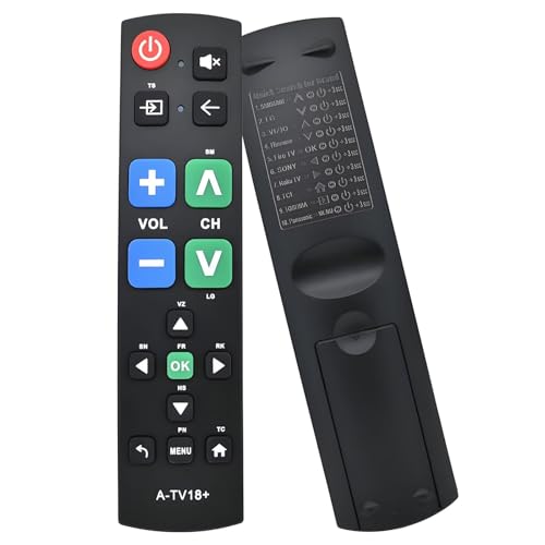 Large Button Universal TV Remote Control for Seniors, Easy to Use Simple Remote for TV, Large...