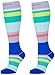 Compression Socks (Ocean Stripes M/ 20-30mmHg) Men & Women Fun Running Casual Socks