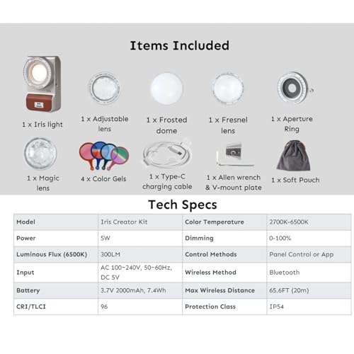 HARLOWE Iris LED Video Light Creator Kit の商品画像 7